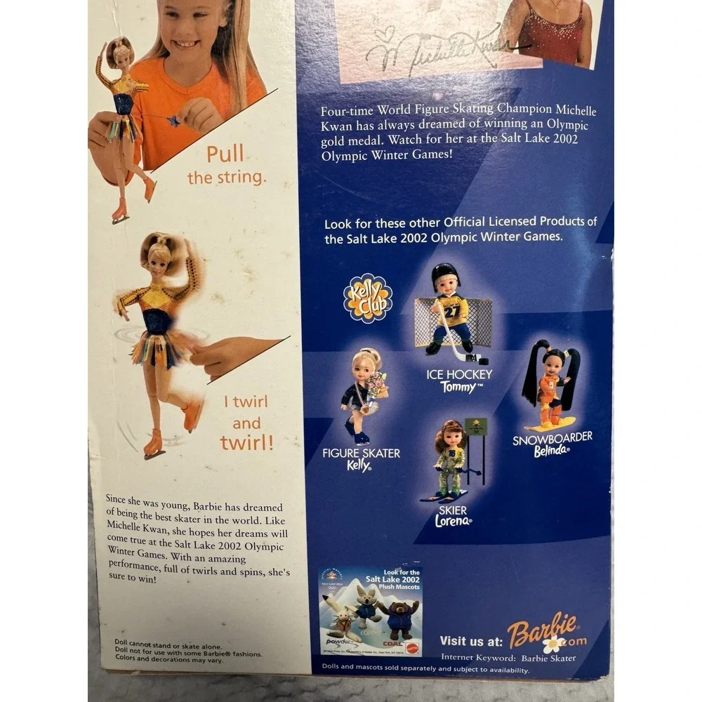 2002 Barbie Star Skater Twirl Spin Winter Olympics Salt Lake City SEALED #53375